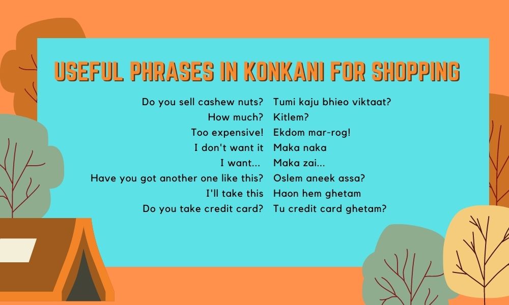 Useful phrases in Konkani for Shopping